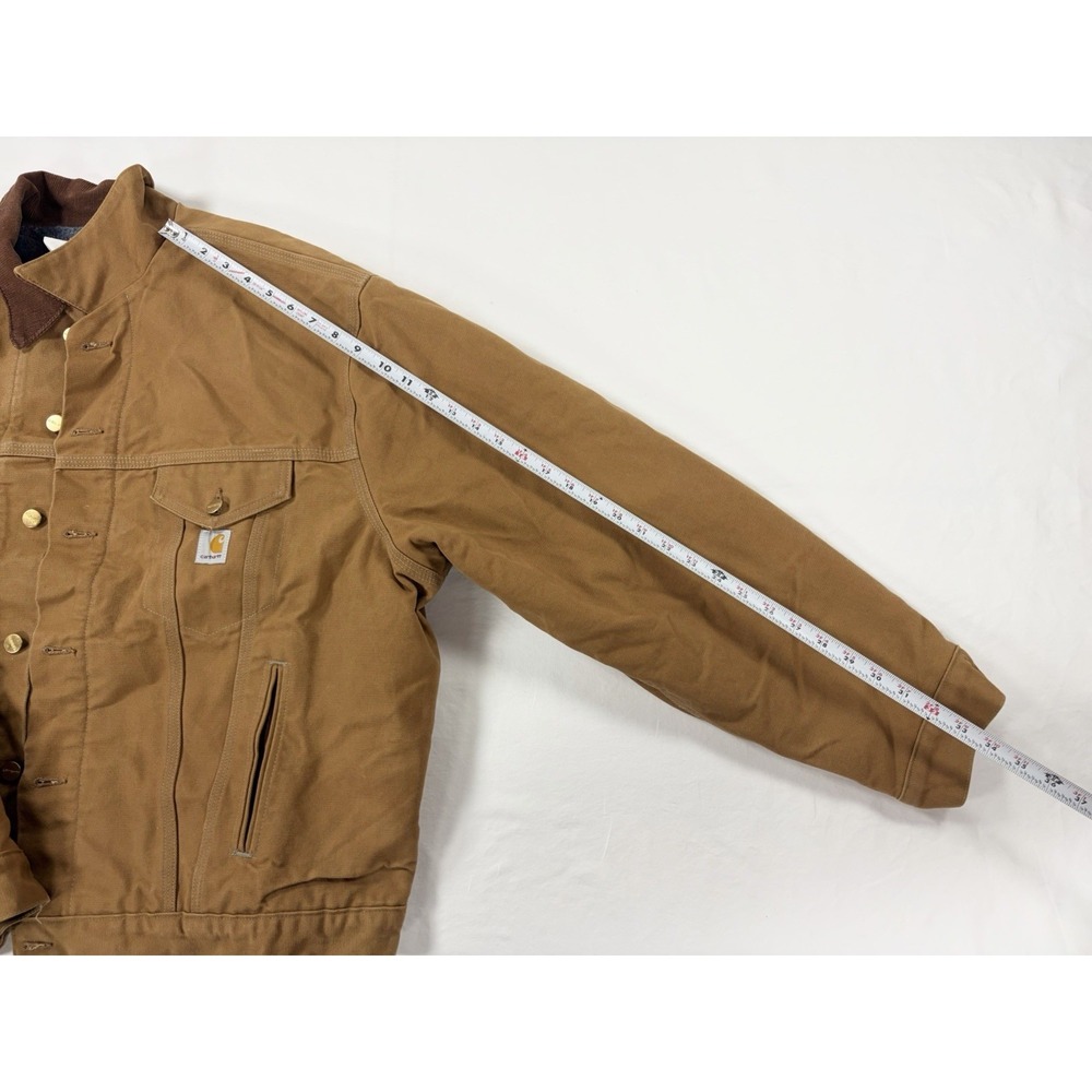 Vintage Carhartt JB0906 Brown Duck Trucker Jacket Star Tag USA Made 54 3XL Liner - Picture 10 of 10